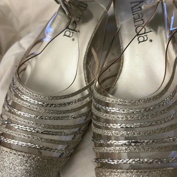 Amanda | Shoes | Brand New Silver And Clear Slingback Dressy Shoes |  Poshmark